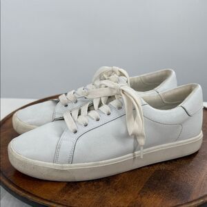 Sam Edelman Shoes Wm 9M Ethyl White Leather Lace Up Sneakers